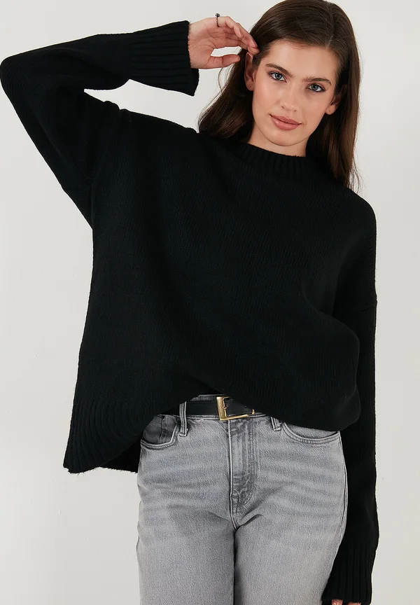 Strickpullover - black