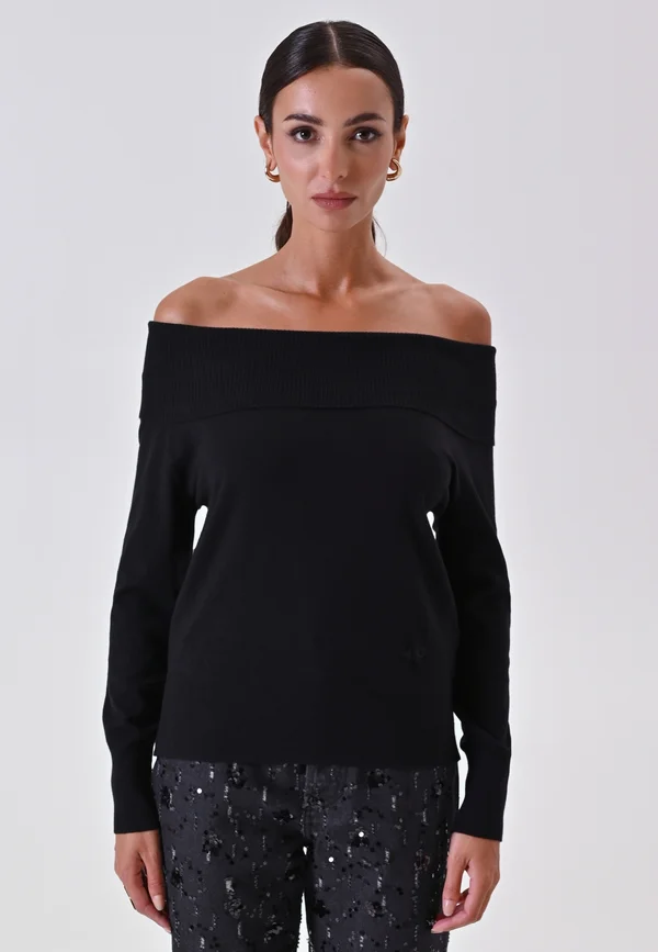 Strickpullover - black