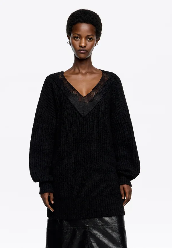 Strickpullover - black