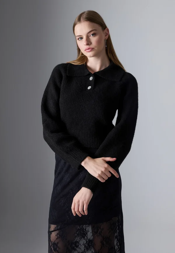 Strickpullover - black