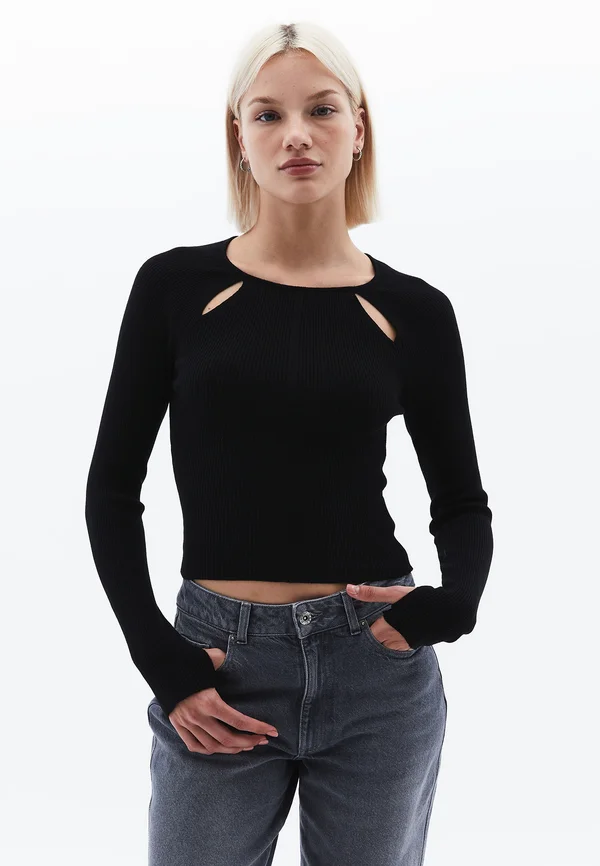 Strickpullover - black