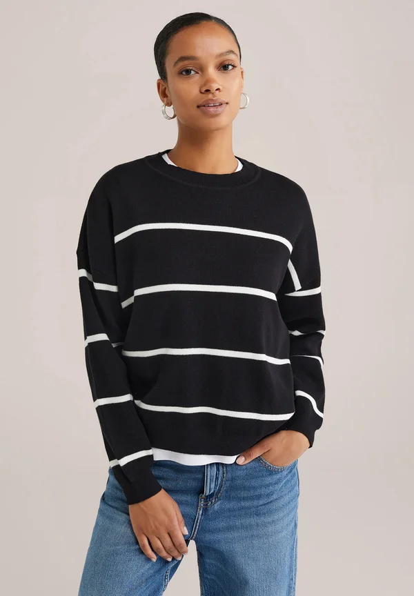 Strickpullover - black