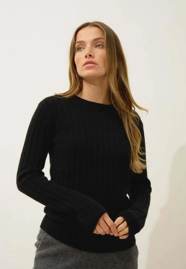 Strickpullover - black