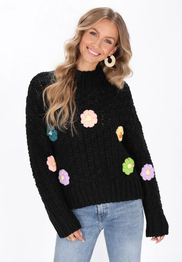 Strickpullover - black