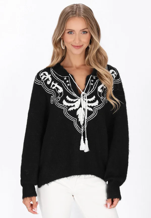 Strickpullover - black