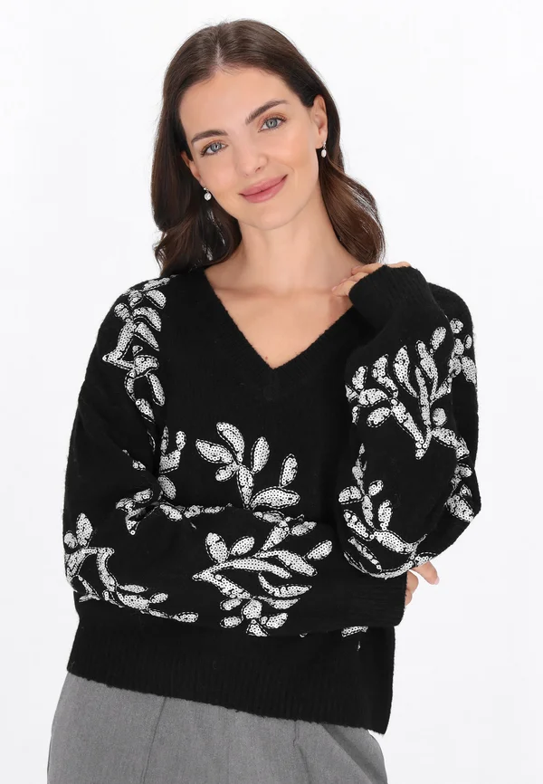 Strickpullover - black