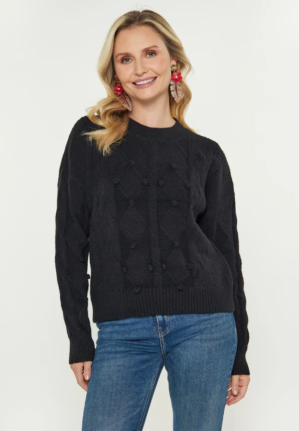 Strickpullover - black