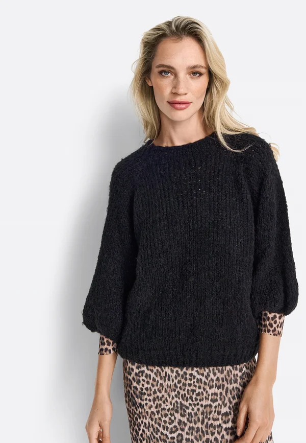 Strickpullover - black