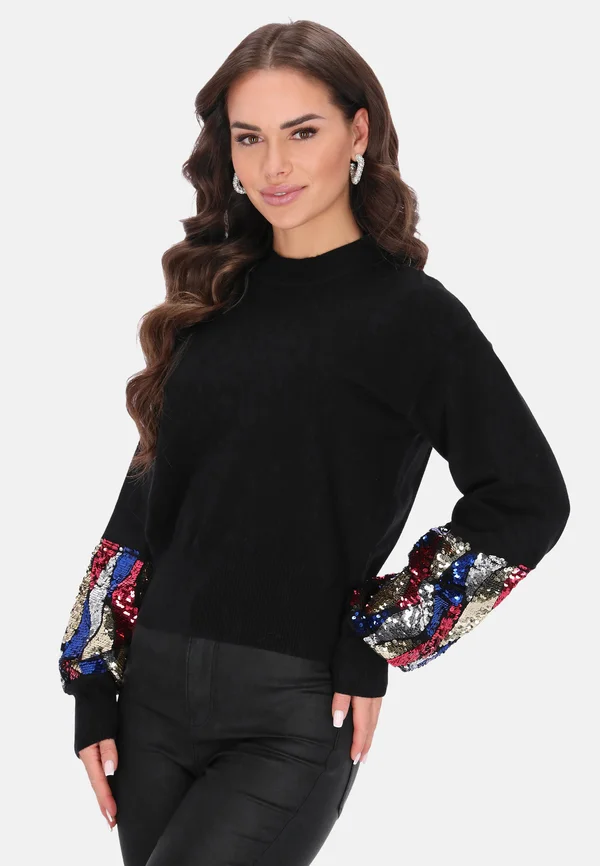 Strickpullover - black