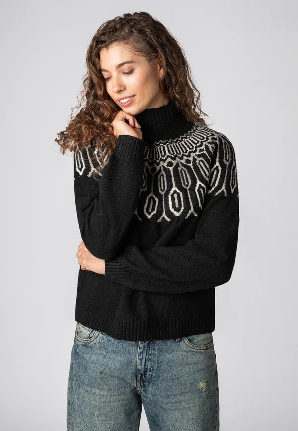 Strickpullover - black