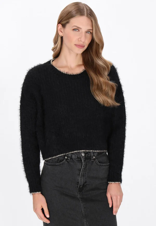 Strickpullover - black