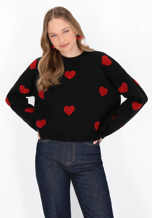 Strickpullover - black