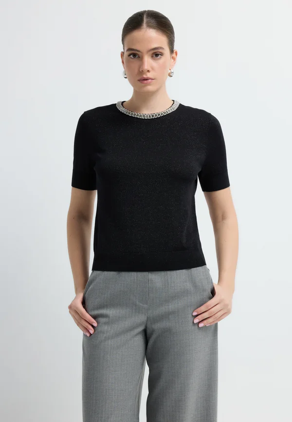 Strickpullover - black