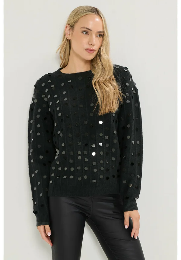 Strickpullover - black