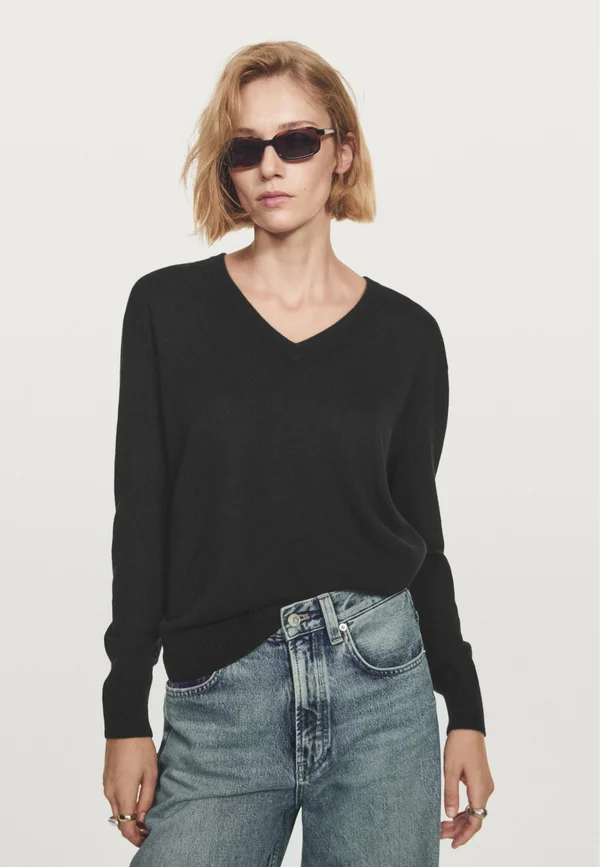Strickpullover - black