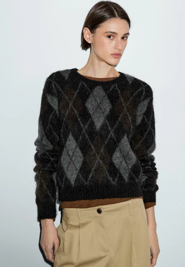 Strickpullover - black