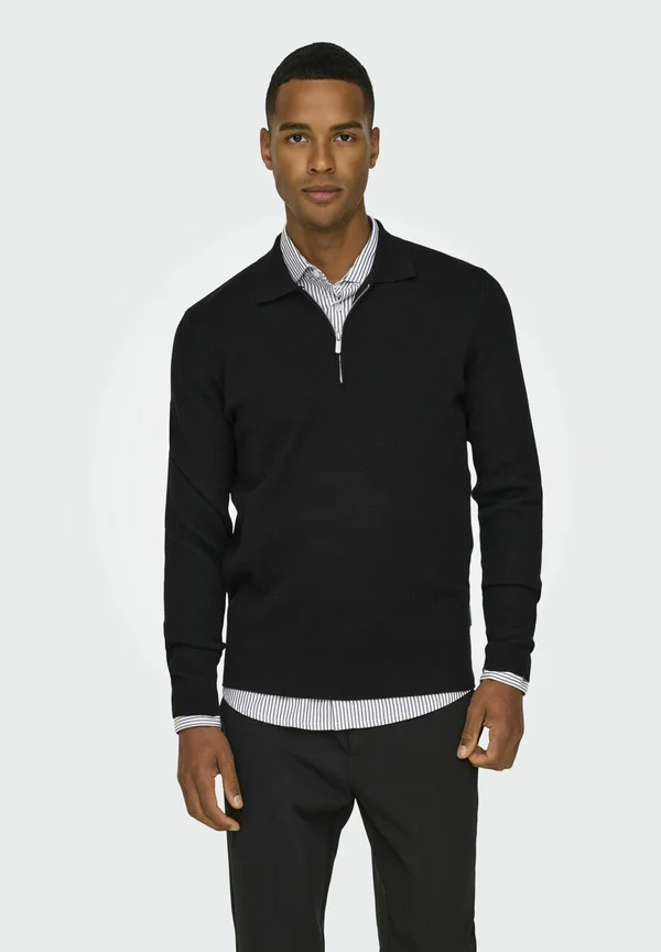 Strickpullover - black