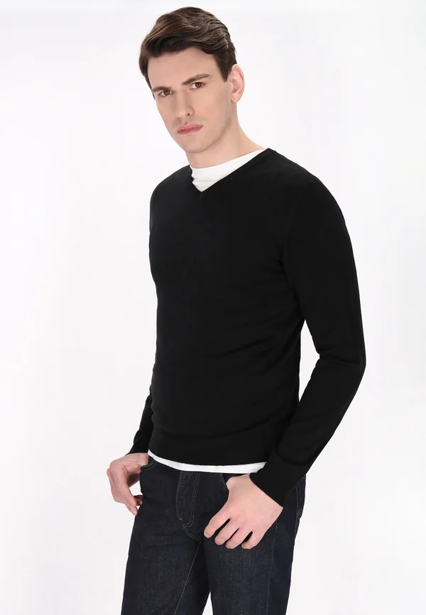 Strickpullover - black