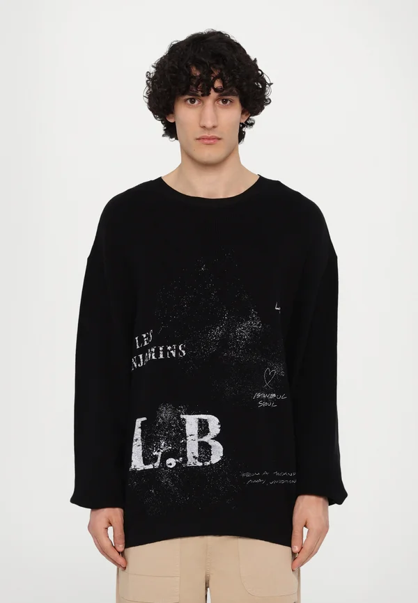Strickpullover - black