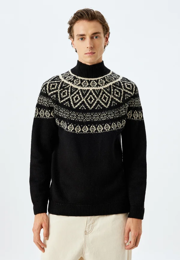 Strickpullover - black