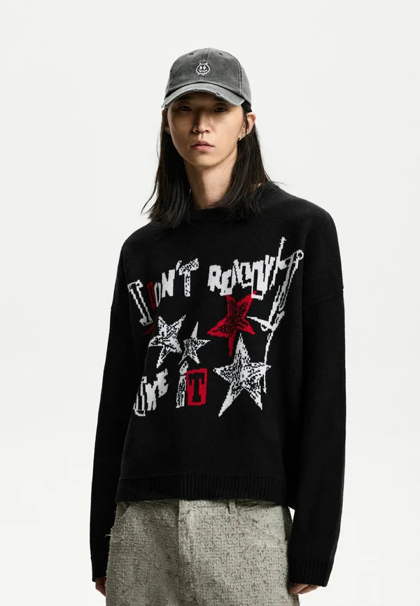 Strickpullover - black
