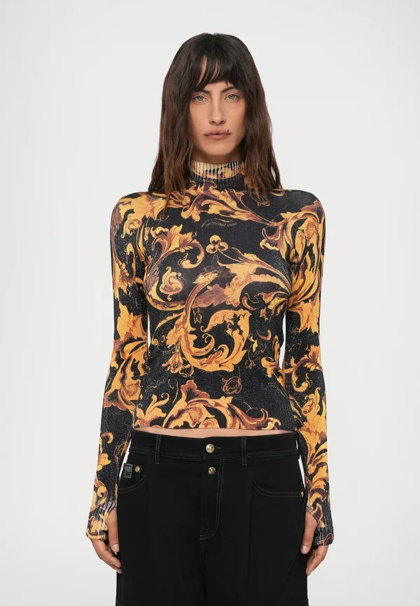 Strickpullover - black/gold coloured