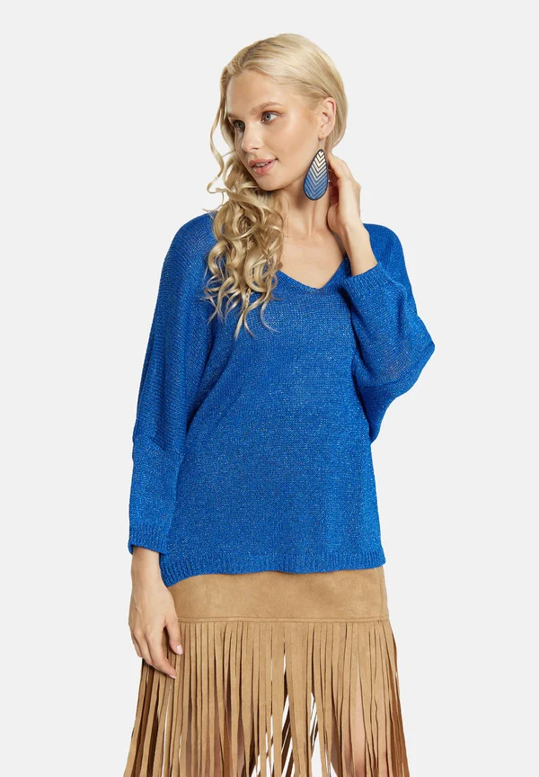 Strickpullover - blau marine