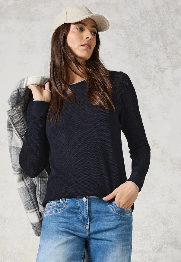 Strickpullover - blau