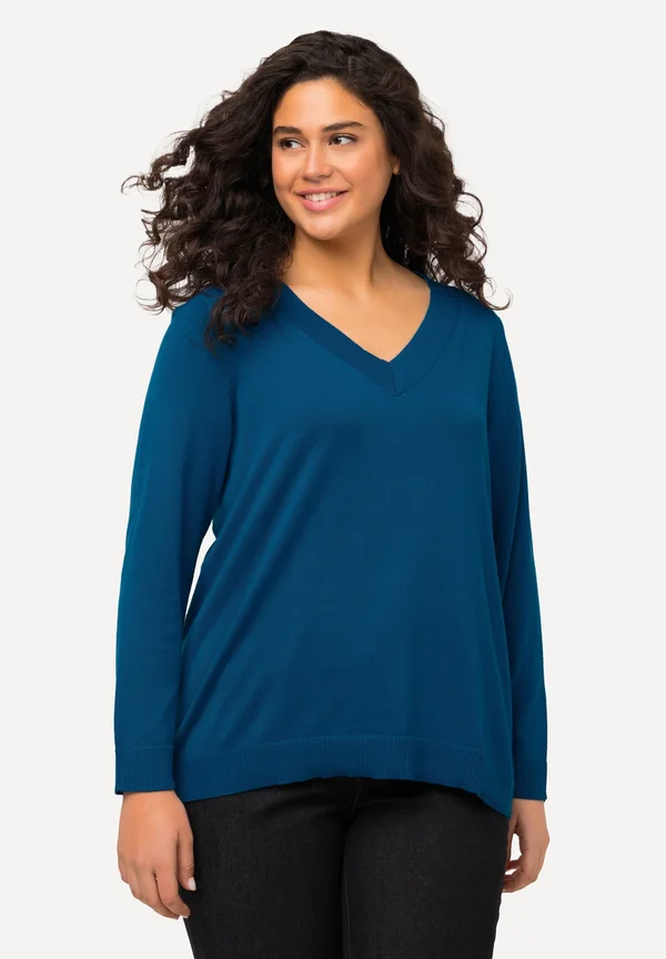 Strickpullover - blaugrün