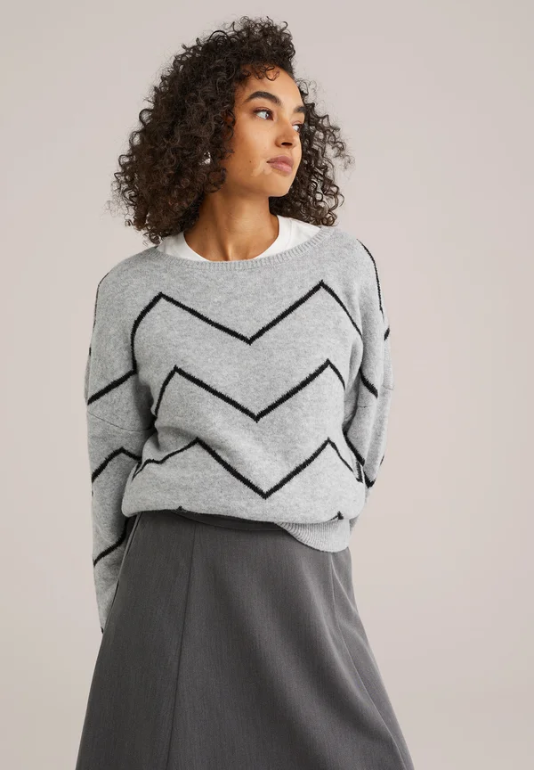 Strickpullover - blended light grey