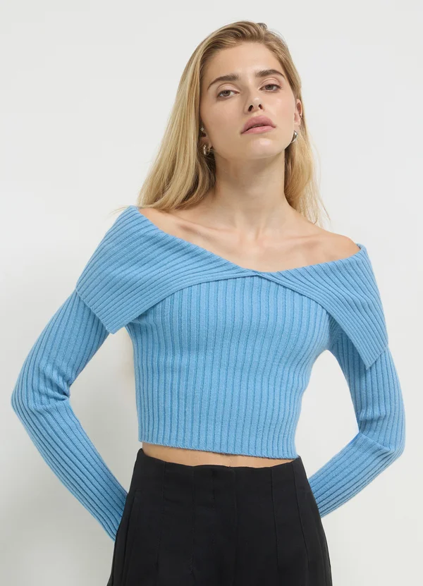 Strickpullover - bleu ciel