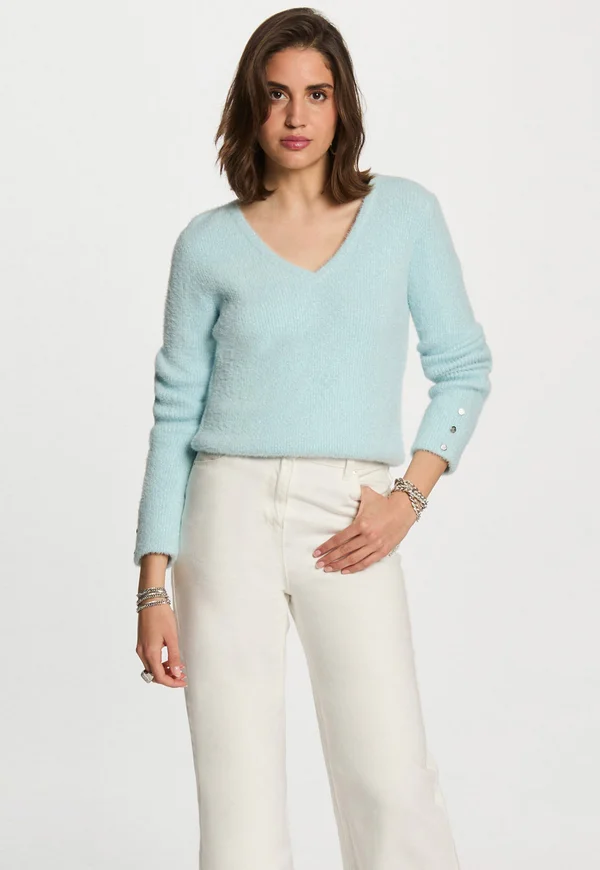 Strickpullover - bleu ciel
