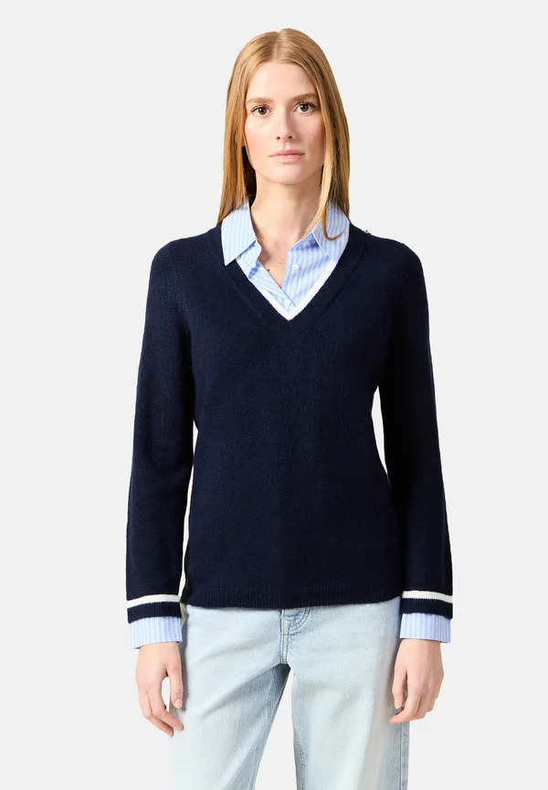 Strickpullover - bleu foncé