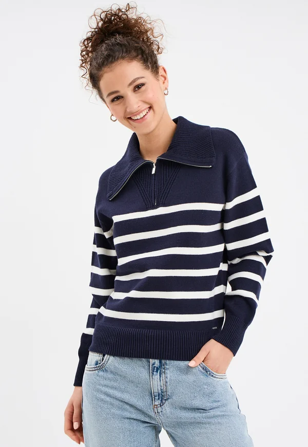 Strickpullover - bleu marine