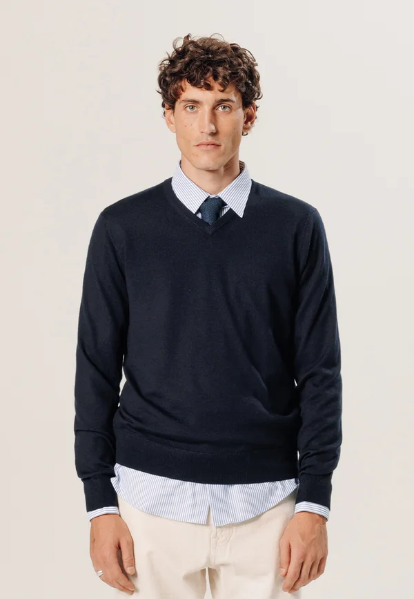 Strickpullover - bleu nuit