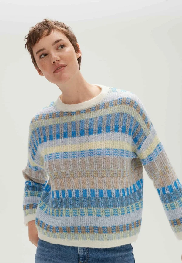 Strickpullover - blue up
