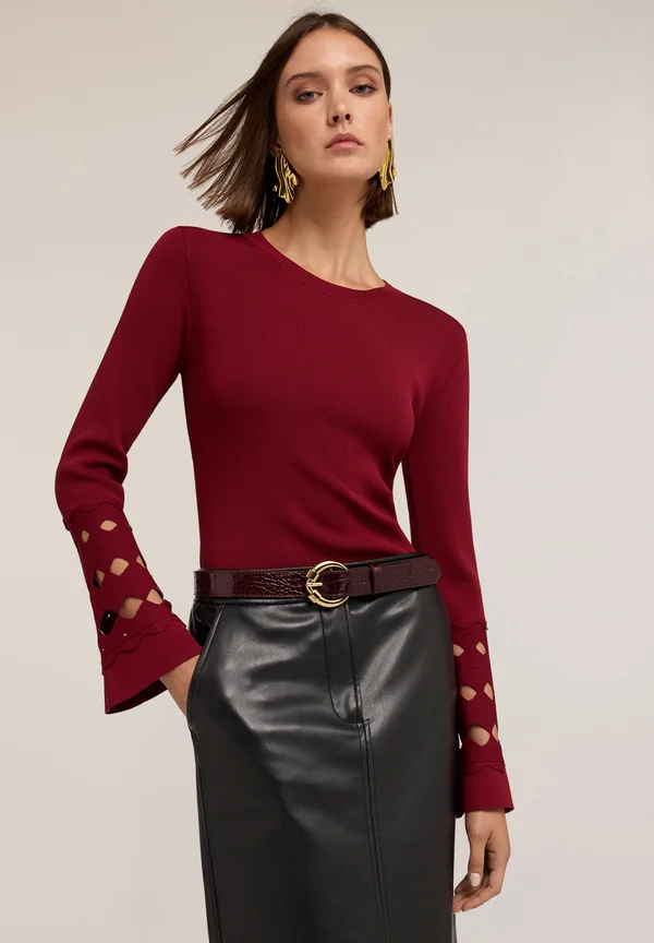 Strickpullover - bordeaux