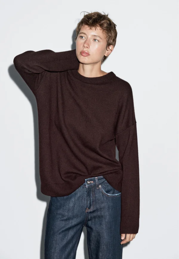 Strickpullover - bordeaux
