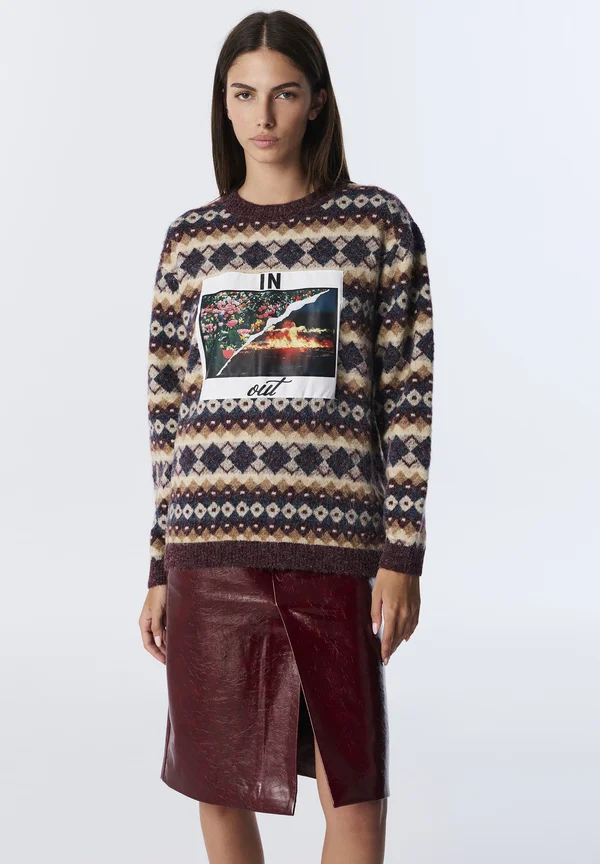 Strickpullover - bordeaux