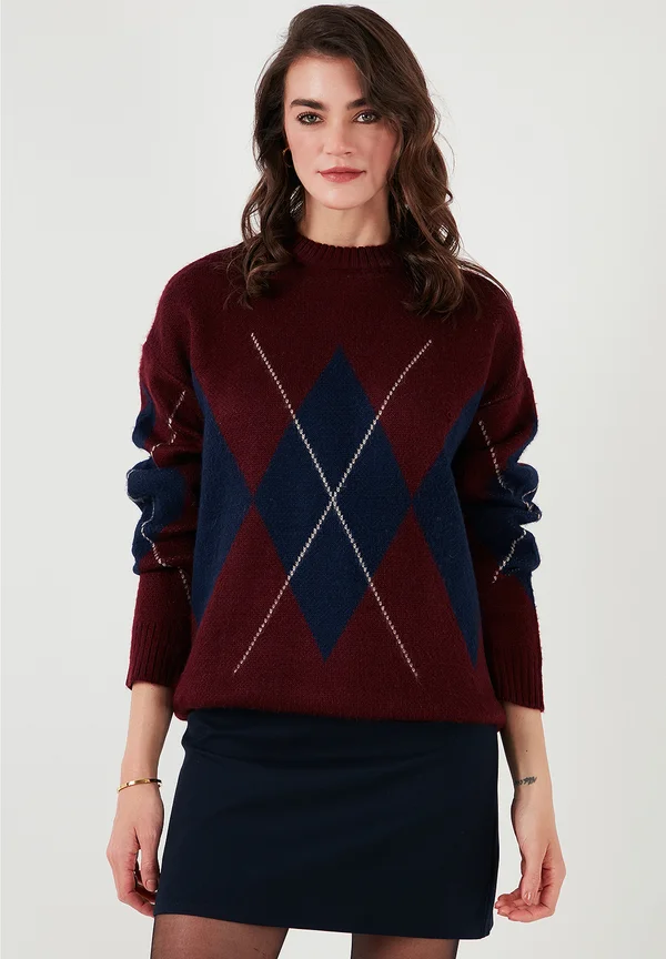 Strickpullover - bordeaux