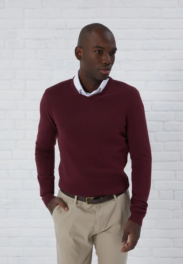 Strickpullover - bordeaux