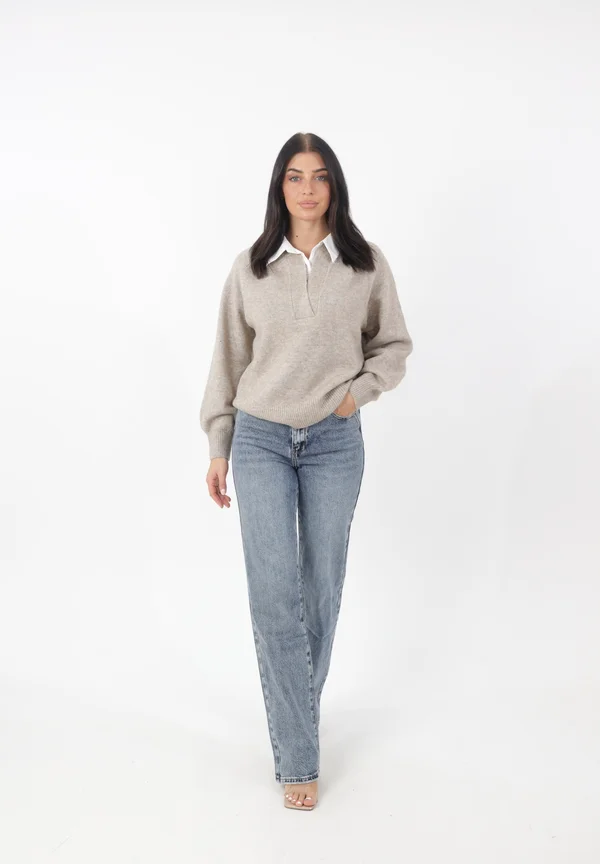 Strickpullover - braun