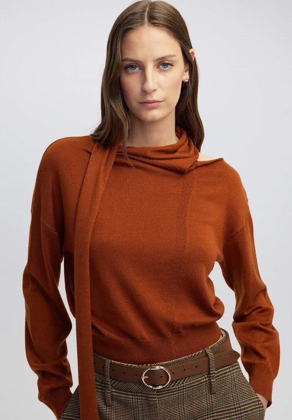 Strickpullover - brick