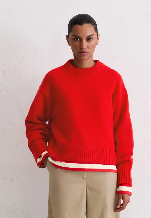 Strickpullover - bright red