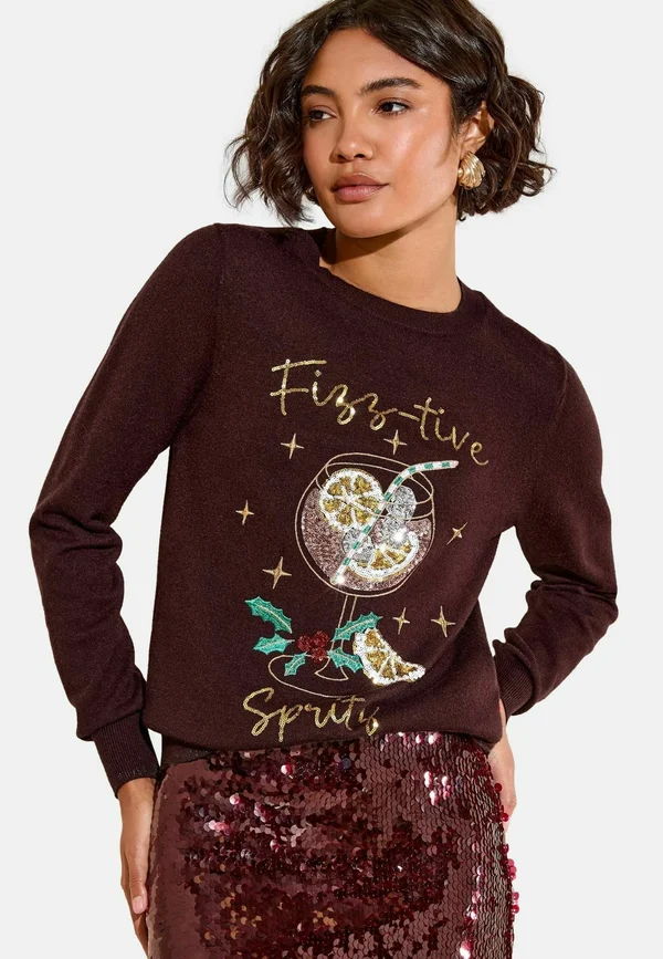 Strickpullover - burgundy fizztive