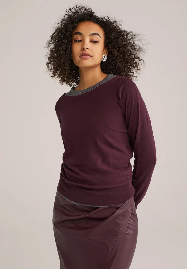 Strickpullover - burgundy red