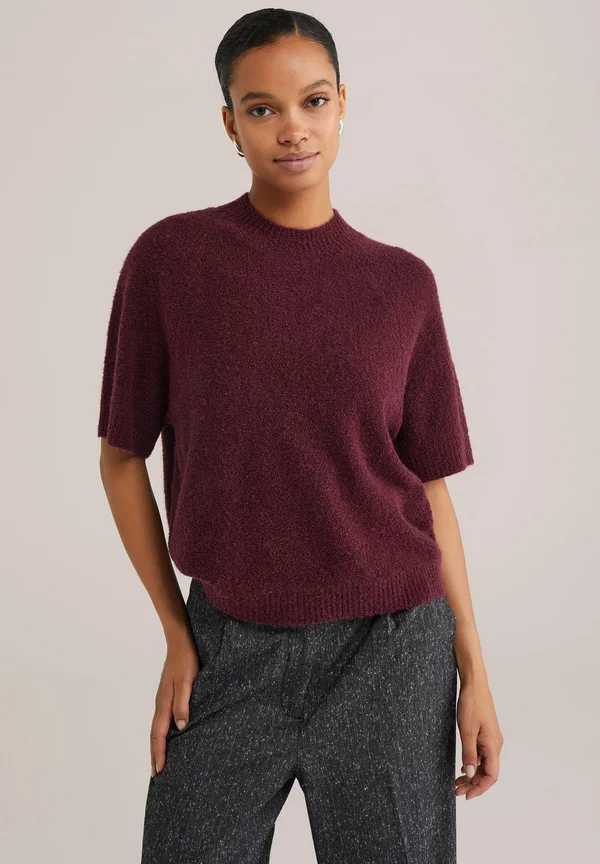 Strickpullover - burgundy red