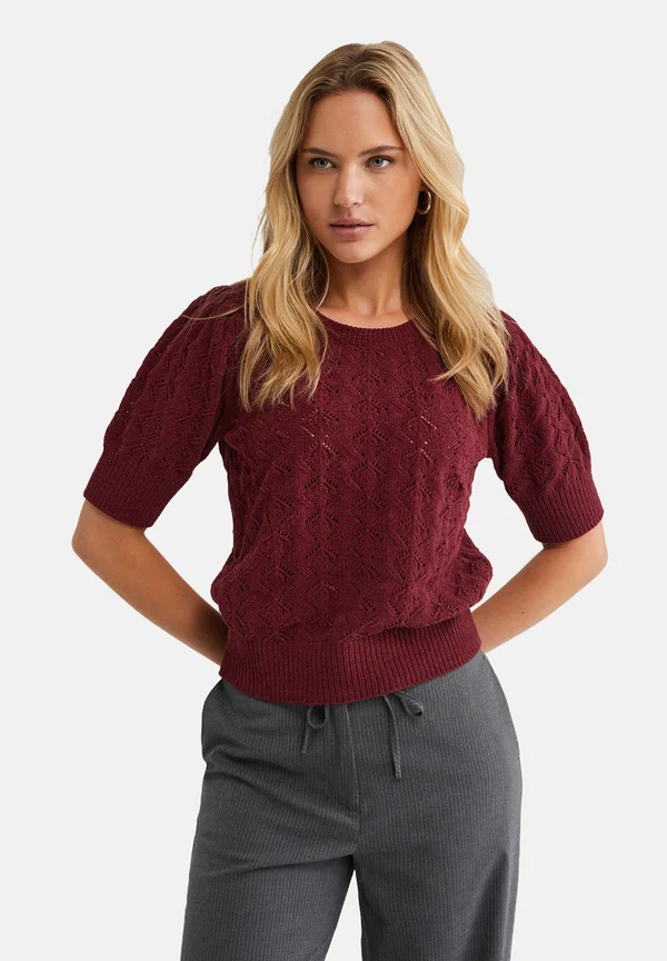 Strickpullover - burgundy red