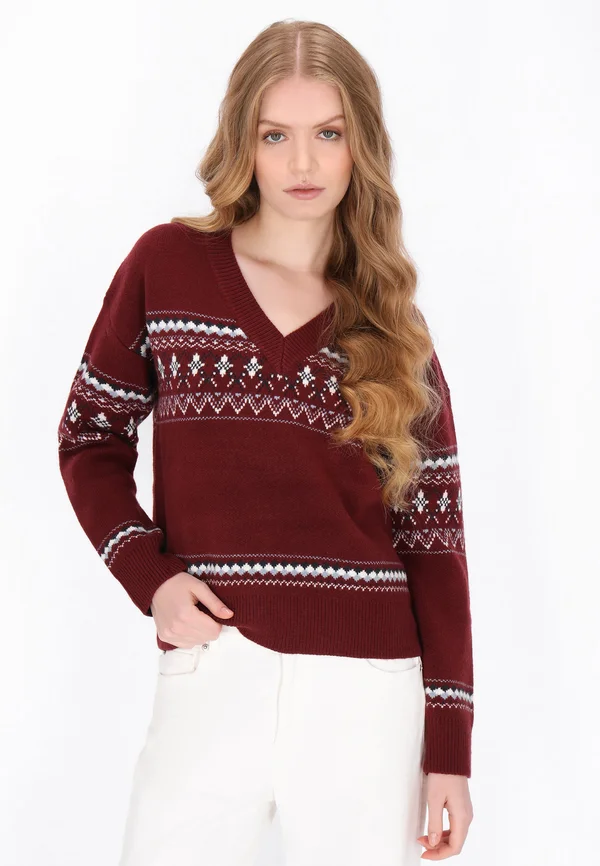 Strickpullover - burgundy