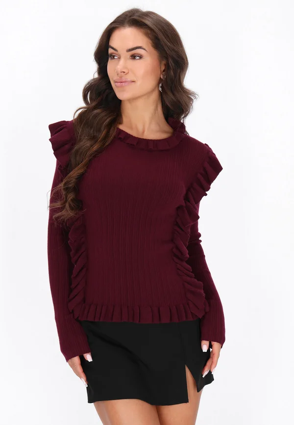 Strickpullover - burgundy